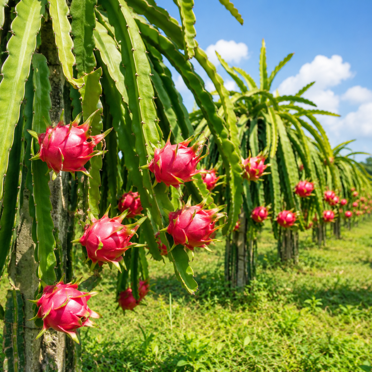Vietnam dragon fruit farm